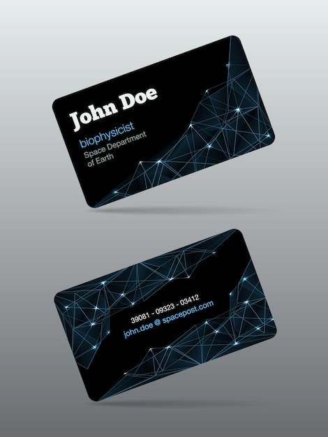 Free vector futuristic business card