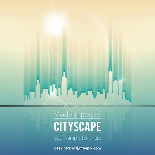 Free vector futuristic city