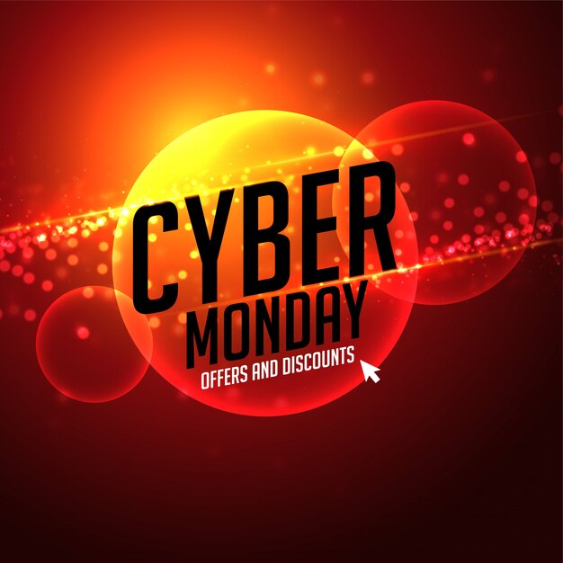 Futuristic cyber monday offer and discount background