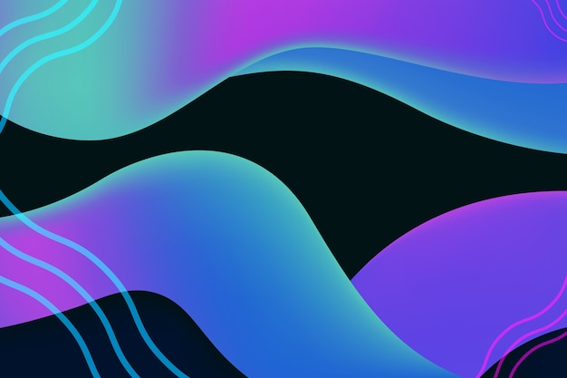 Free vector futuristic dark wavy background