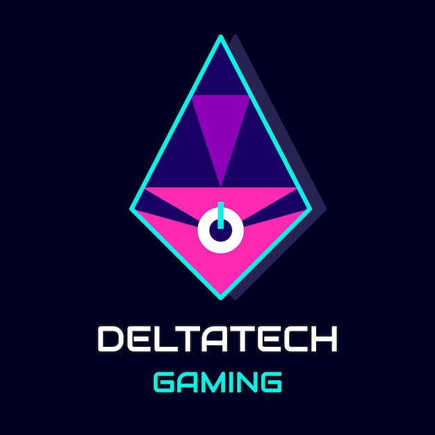 Futuristic deltatech gaming logo