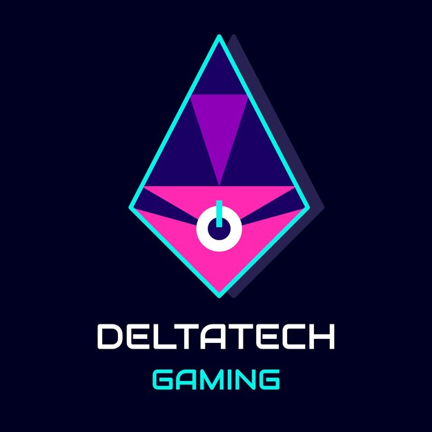 미래형 deltatech 게임 로고