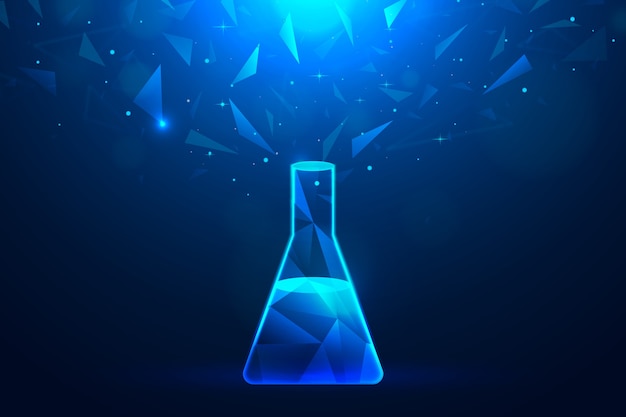 Futuristic design science lab background