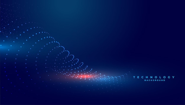 Free vector futuristic digital dotted mesh tech wallpaper design