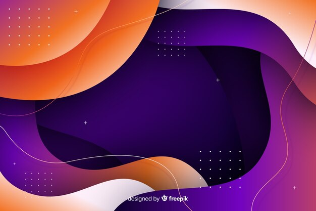 Futuristic flow shapes design background