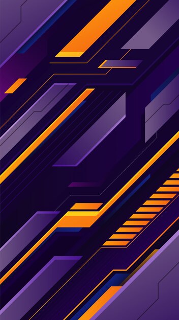 Premium Vector Futuristic Gaming Background With Purple And Yellow Gradient