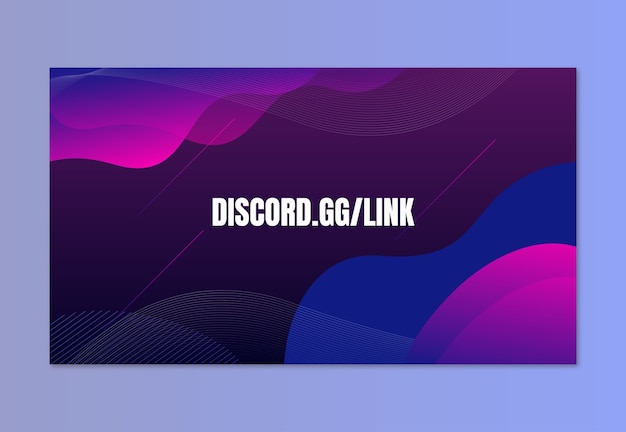 Banner di discordia del server di gioco con gradiente futuristico