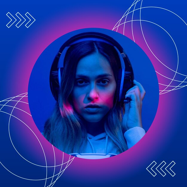 Futuristic gradient profile picture