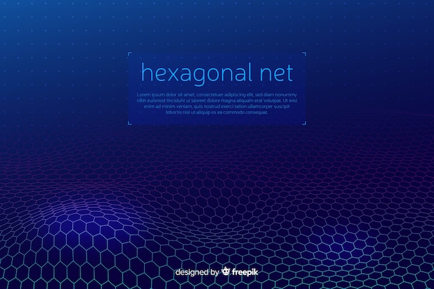 Free vector futuristic hexagonal net background