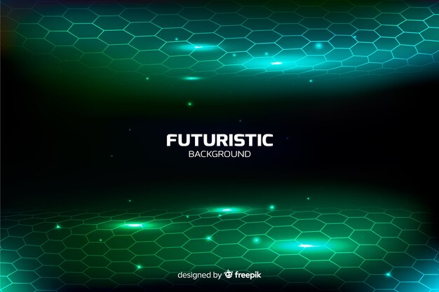 Futuristic hexagonal net background