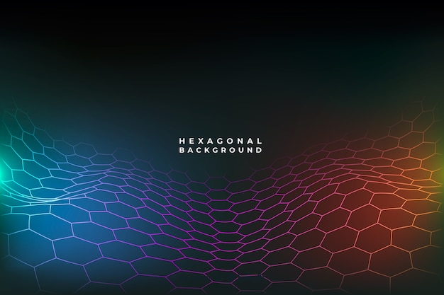 Futuristic hexagonal net background