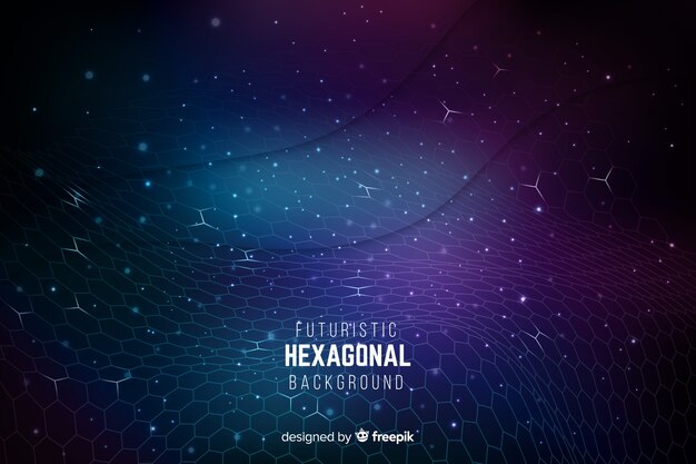 Futuristic hexagonal net background