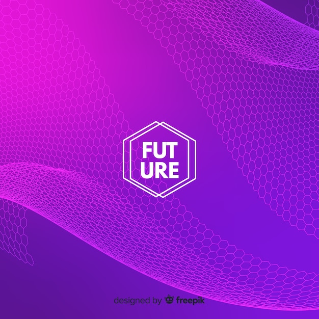 Free vector futuristic hexagonal net background