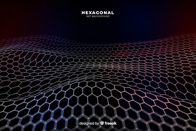 Futuristic hexagonal net background