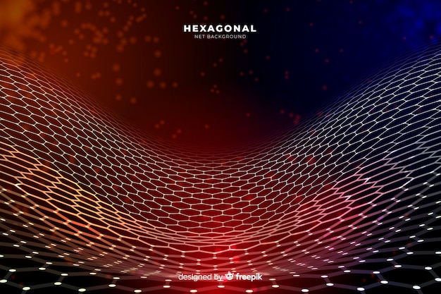 futuristic hexagonal net background