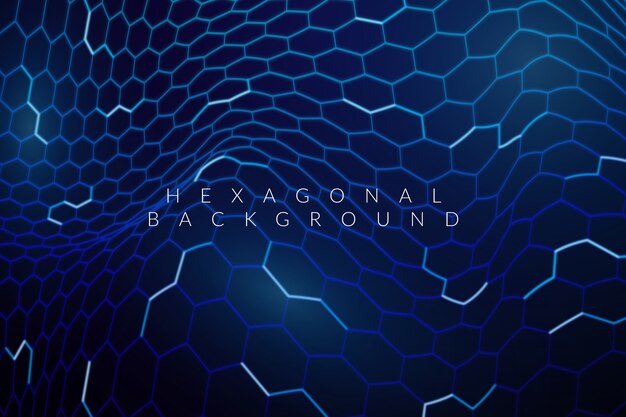 Futuristic hexagonal net background