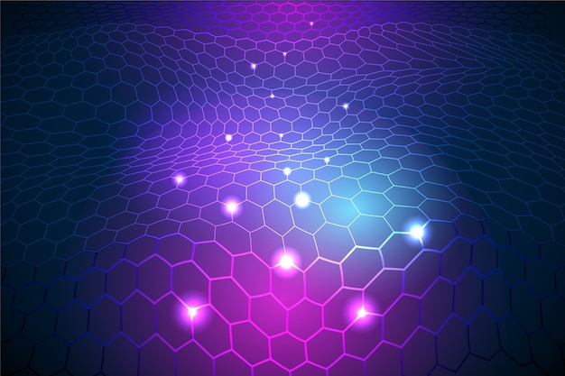 Futuristic hexagonal net background