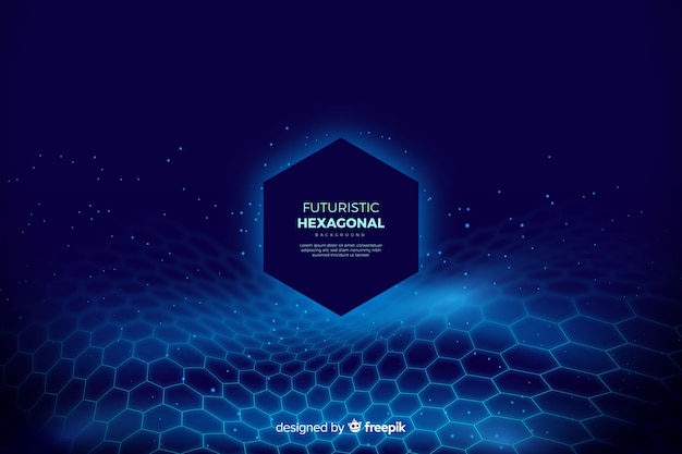 Free vector futuristic hexagonal net background