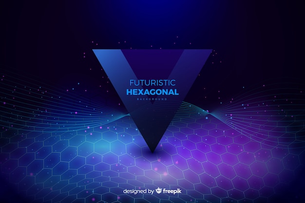 Free vector futuristic hexagonal net background