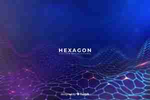 Free vector futuristic hexagonal net background