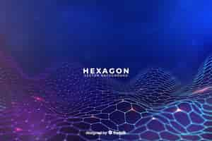 Free vector futuristic hexagonal net background