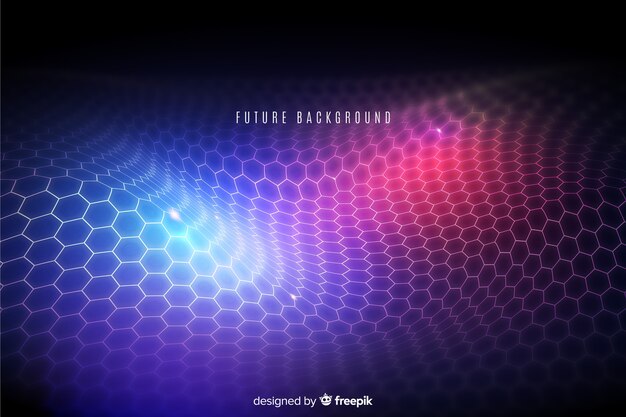 Futuristic hexagonal net background