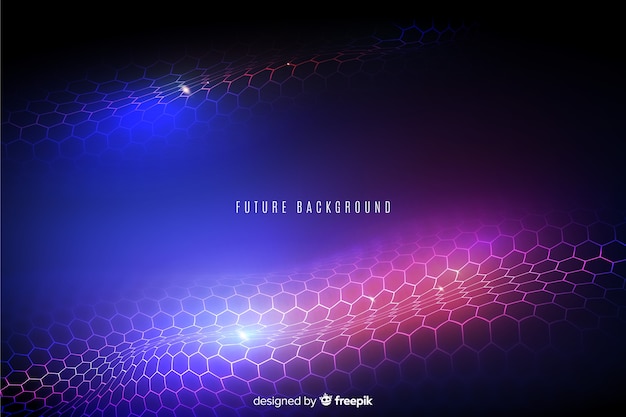 Futuristic hexagonal net background