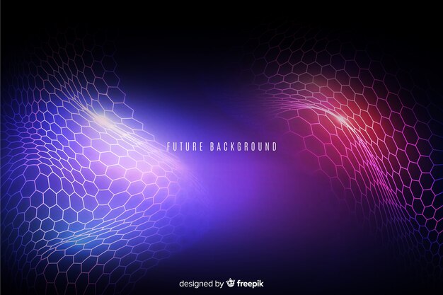 Futuristic hexagonal net background