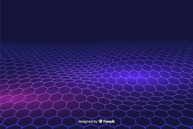 Futuristic hexagonal net wallpaper