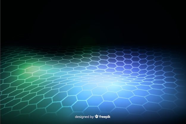 Futuristic hexagonal net wallpaper