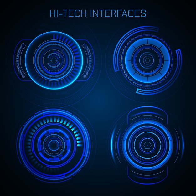 Free vector futuristic hud interface