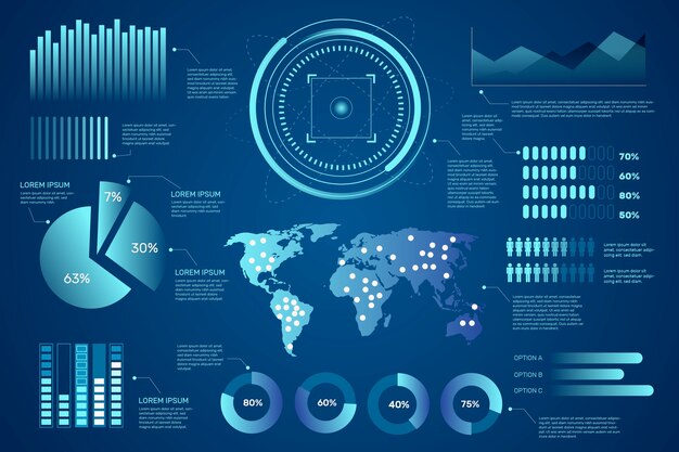 미래의 infographic 컬렉션