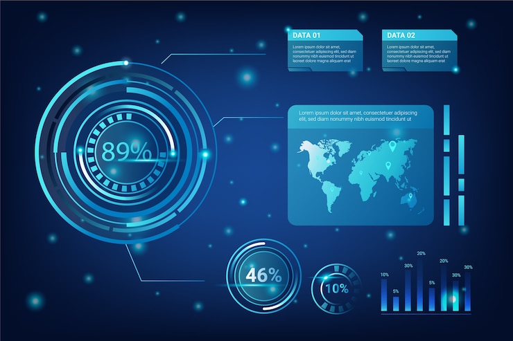 Free Vector futuristic infographic concept with evolution