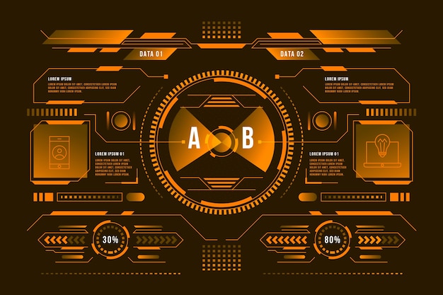 Free vector futuristic infographic concept