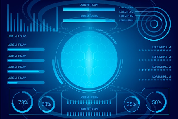 Futuristic infographic template