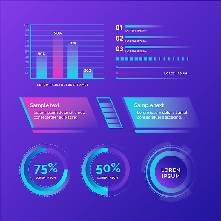 Free Vector futuristic infographic