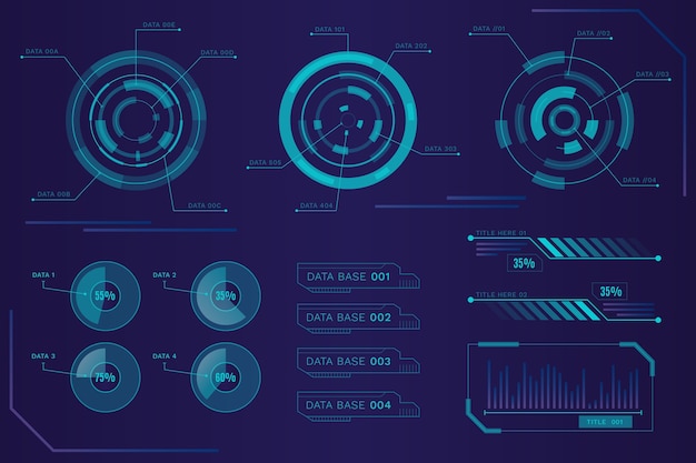 Tema futuristico infografica