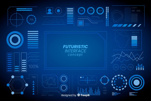 Futuristic inforgraphic element collection