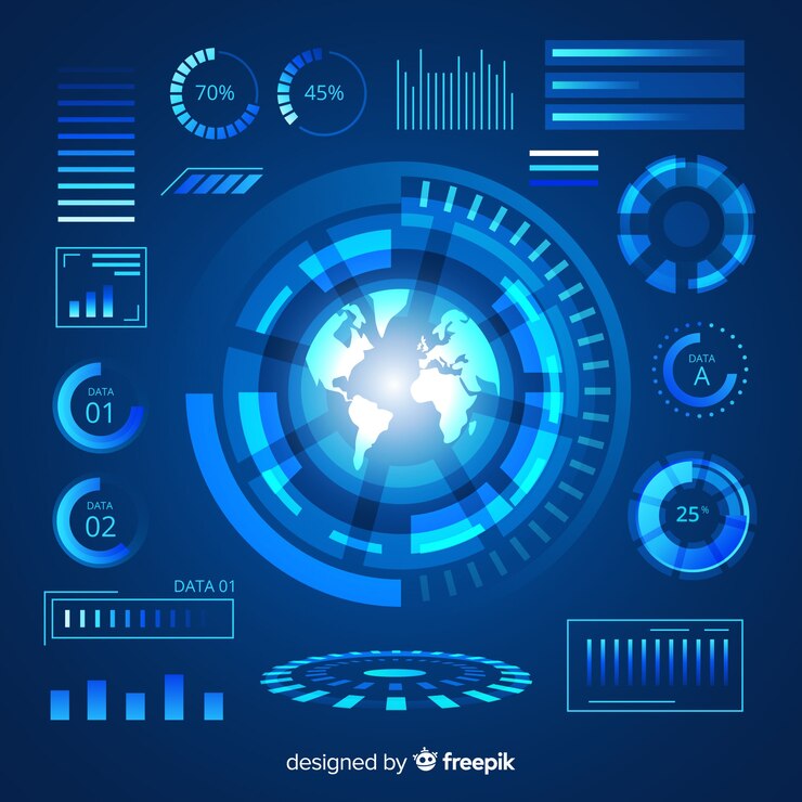 Free Vector futuristic inforgraphic element collection