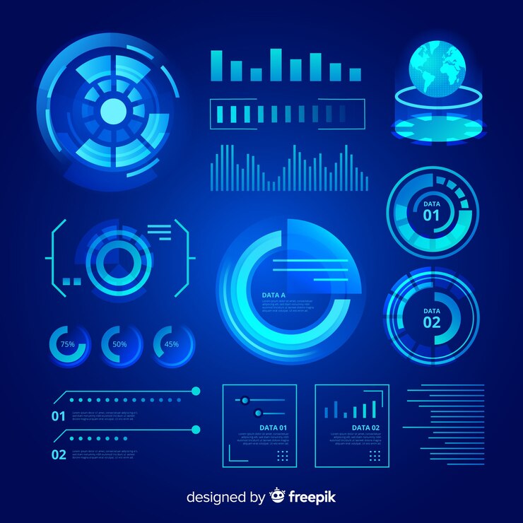 Free Vector futuristic inforgraphic element collection