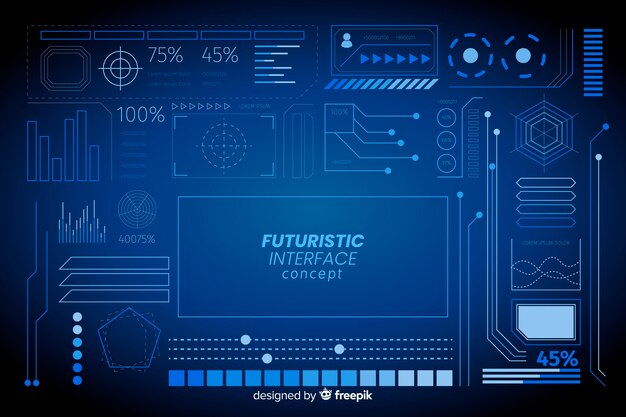 Футуристический набор информативных элементов