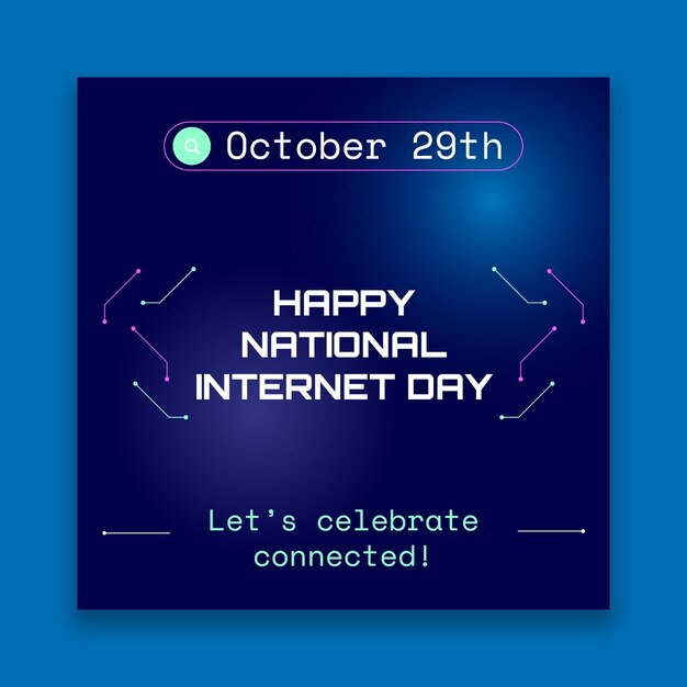 Futuristic internet day facebook post