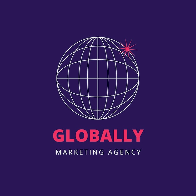 Futuristic marketing agency logo