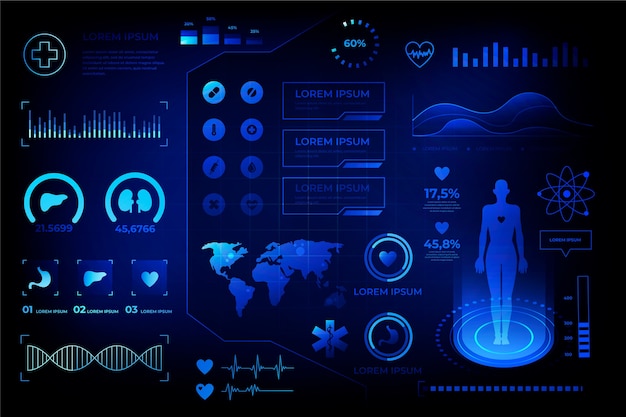 미래 의료 infographic 스타일
