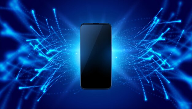 Futuristic mobile concept technology style background