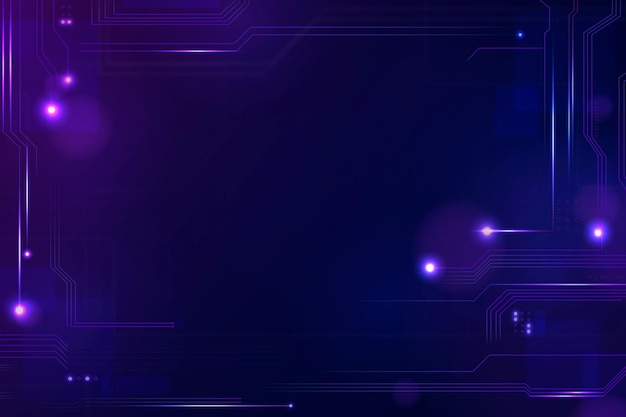 Free vector futuristic networking technology background vector in purple tone