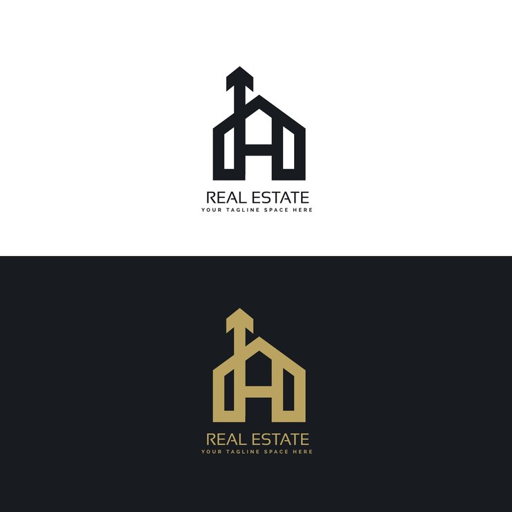 Free Vector futuristic real estate logo