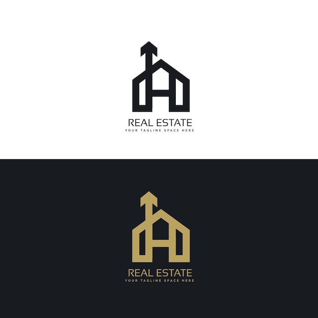 Futuristic real estate logo