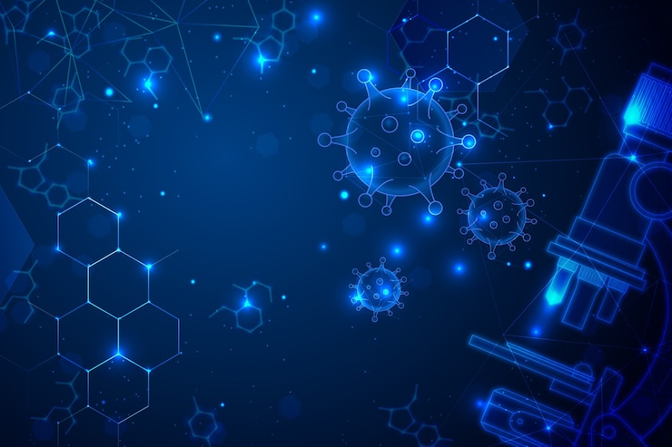 Free Vector futuristic science lab background