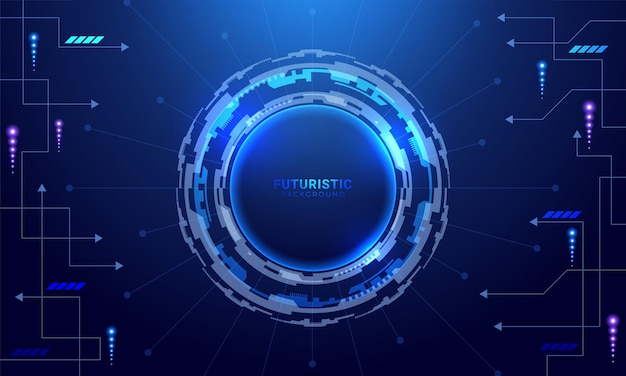 Futuristic and technology dark blue background